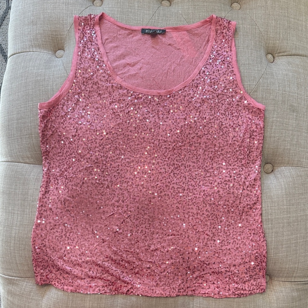 Roz & Ali Sparkling Pink Tank Top